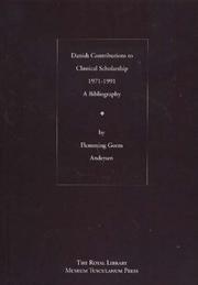 Cover of: Danish Contributions To Classical Scholarship 1971-1991 by Flemming Andersen