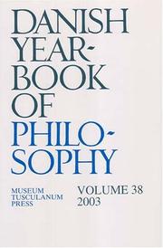 Cover of: Danish Yearbook Of Philosophy 2003