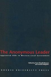 Cover of: The Anonymous Leader - Apointed CEO's in Western Local Government