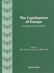 Cover of: The Lepidoptera of Europe by O. Karsholt, J. Razowski
