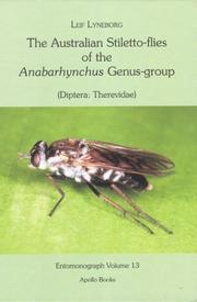 Cover of: The Australian Stiletto-flies Of The Anabarhynchus Genus-group: Diptera: Therevidae (Entomonograph)