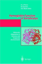 Cover of: Hemoglobin Function in Vertebrates: Molecular Adaptation in Extreme and Temperate Environments