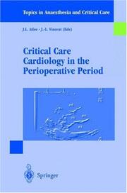 Cover of: Critical Care Cardiology in the Perioperative Period by J.L. Atlee, J. L. Vincent