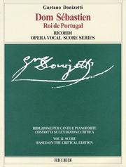 Cover of: Dom Sebastien: Vocal Score