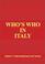 Cover of: Who's Who (Who's Who in Italy)