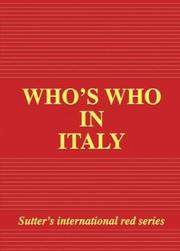 Cover of: Who's Who in Italy 2005 Edition (Who's Who red series)