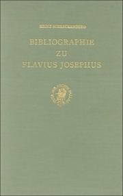 Cover of: Bibiliographie Zu Flavius Josephus (Arbeiten Zur Literatur Und Geschichte Des Hellenistischen Judentums) | 