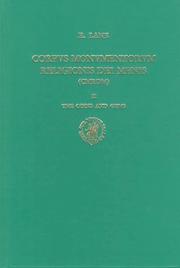 Cover of: Corpus monumentorum religionis dei Menis by Eugene Lane