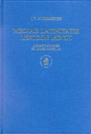 Mediae Latinitatis lexicon minus by Jan Frederik Niermeyer