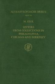 Cover of: Letters from collections in Philadelphia, Chicago, and Berkeley