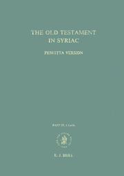 Cover of: Isaiah (Peshitta - the Old Testament in Syriac, No 1, Part 3) by Peshitta, Sebastian P. Brock