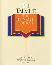 Cover of: The Talmud, The Steinsaltz Edition, Volume 18 | Adin Rabbi Steinsaltz