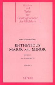 John of Salisbury's Entheticus maior and minor by John of Salisbury, Bishop of Chartres