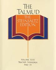 Cover of: Talmud vol. 17: The Steinsaltz Edition by Adin Rabbi Steinsaltz