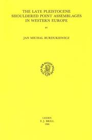 Cover of: The late Pleistocene shouldered point assemblages in western Europe
