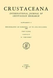 Cover of: Bibliography of Copepoda, Up to and Including 1980 (Crustaceana , Part 2)