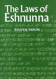 The laws of Eshnunna by Yaron, Reuven