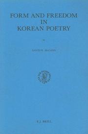 Cover of: Form and freedom in Korean poetry