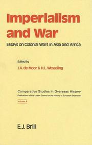 Cover of: Imperialism and war by edited by J.A. de Moor and H.L. Wesseling.