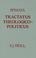 Cover of: Tractatus theologico-politicus