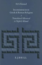 Cover of: Inconsistencies in Greek and Roman Religion II: Transition and Reversal in Myth and Ritual (Studies in Greek and Roman Religion, Vol 6)