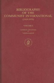 Bibliography of the Communist International (1919-1979) by Vilém Kahan