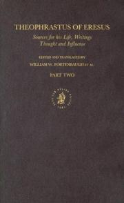 Cover of: Theophrastus of Eresus by William W. Fortenbaugh
