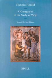 Cover of: A companion to the study of Virgil by edited by Nicholas Horsfall.