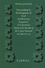 Cover of: Stewardship and the kingdom of God | Dennis J. Ireland