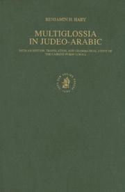 Cover of: Multiglossia in Judeo-Arabic: with an edition, translation and grammatical study of the Cairene Purim scroll