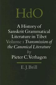 Cover of: history of Sanskrit grammatical literature in Tibet | Pieter C. Verhagen