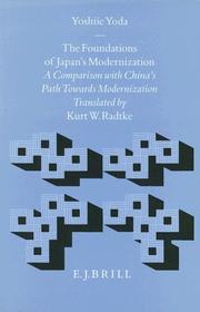 Cover of: The Foundations of Japan's Modernization by Yoshiie Yoda, Kurt W. Radtke