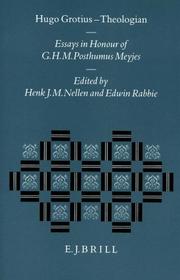 Cover of: Hugo Grotius, theologian: essays in honour of G.H.M. Posthumus Meyjes