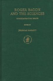 Cover of: Roger Bacon and the Sciences: Commemorative Essays (Studien Und Texte Zur Geistesgeschichte Des Mittelalters)
