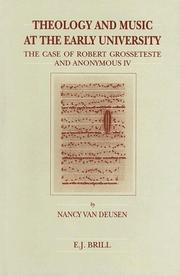 Cover of: Theology and music at the early university by Nancy Van Deusen