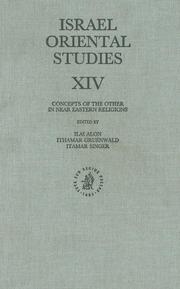 Cover of: Israel Oriental Studies: Concepts of the Other in Near Eastern Religons (Israel Oriental Studies)
