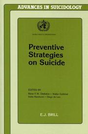 Cover of: Preventive strategies on suicide