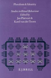 Cover of: Pluralism and identity by edited by Jan Platvoet and Karel van der Toorn.