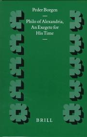 Cover of: Philo of Alexandria: an exegete for his time