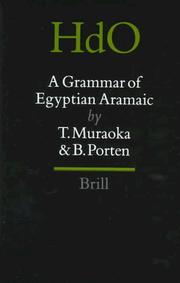Cover of: A grammar of Egyptian Aramaic by T. Muraoka