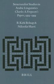Cover of: Structuralist studies in Arabic linguistics: Charles A. Ferguson's papers, 1954-1994