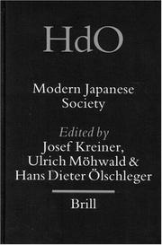 Cover of: Modern Japanese Society (Handbook of Oriental Studies/Handbuch Der Orientalistik) by 