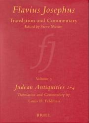 Cover of: Flavius Josephus: Translation and Commentary : Judean Antiquities 1-4