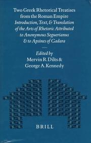 Cover of: Two Greek rhetorical treatises from the Roman Empire by edited by Mervin R. Dilts and George A. Kennedy.