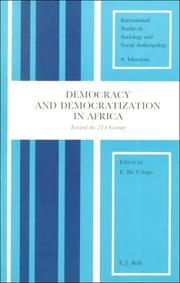 Cover of: Democracy and democratization in Africa: toward the 21st century