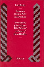 Cover of: Essays on Islamic Piety and Mysticism (Islamic History and Civilization)