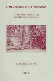 Cover of: Remembering the Renaissance by Kenneth Gouwens