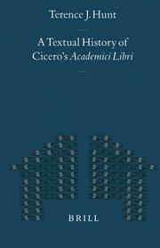 Cover of: A textual history of Cicero's Academici libri by Terence J. Hunt