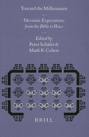 Cover of: Toward the millenium by edited by Peter Schäfer and Mark Cohen.