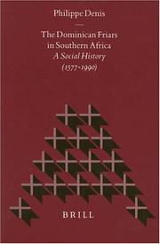 Cover of: The Dominican friars in Southern Africa by Denis, Philippe